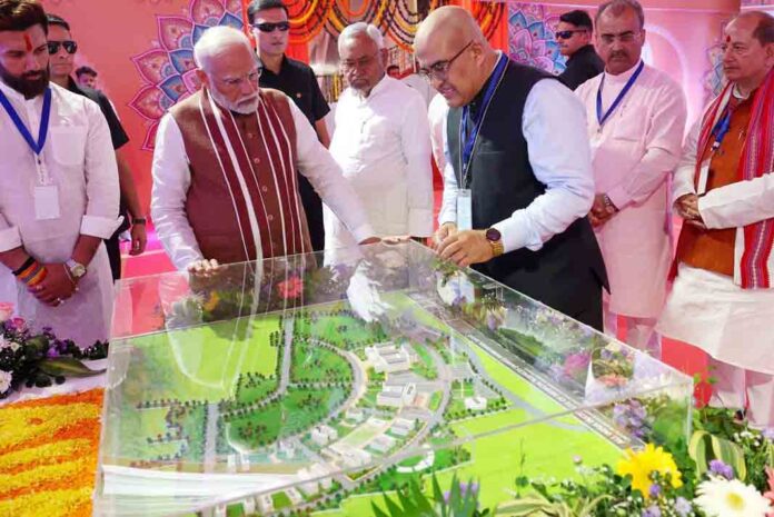 Prime Minister Narendra Modi lays the foundation stone for AIIMS Darbhanga, boosting healthcare access in Bihar and benefiting nearby regions.