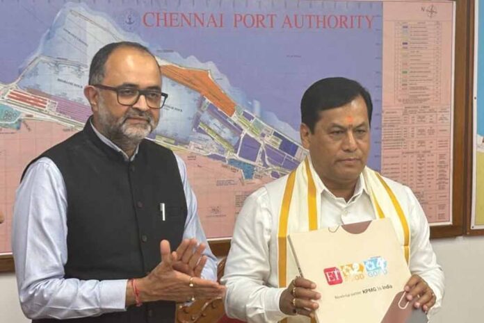 Union Minister Sonowal inaugurates Rs.187 Cr projects to boost Chennai Port, adding coastal road, EXIM godowns, and eco-friendly shore power.