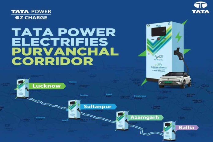Tata Power boosts e-mobility in Eastern UP with new EV charging stations, improving connectivity from Ballia to Lucknow, enhancing access for EV users.
